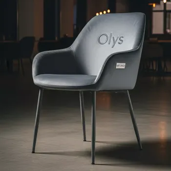 Аренда Стул велюр Connect ножки металл RAL с вышивкой Olys в ресторане «Voda» — ART SPACE