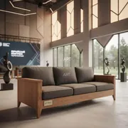 Аренда Диван трехместный деревянный HUC40158 в City Park Hotel Sochi — ART SPACE