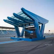 Аренда Навес сценический синий на Сочи Автодроме — ART SPACE