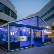 Аренда Шатер двускатный 15х10 на мероприятие в Керлинговом центре «Ледяной куб» — ART SPACE