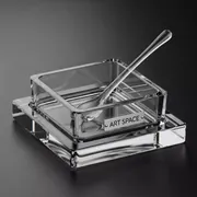 Аренда Икорница с ложкой стеклянная 14x14 см в санатории «Октябрьский» — ART SPACE