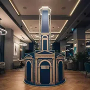 Аренда Стенд Поп ап с башней прямая в ресторане «Баран-Рапан» — ART SPACE