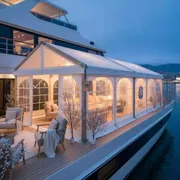 Аренда Шатер павильон 30х30 м на VIP теплоходе (Морпорт Сочи) — ART SPACE