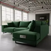 Аренда Диван угловой Bronx Modern зеленый в комплексе «Дагомыс» — ART SPACE