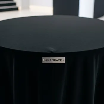 Аренда Скатерть круглая черная Бархат 3300 мм в Сириус Арене — ART SPACE
