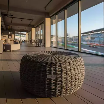 Аренда Пуф плетеный Толедо цвет графит в ресторане «Sanremo» — ART SPACE