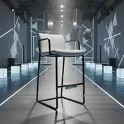 Аренда Стул барный белый из экокожи Zeta в санатории «Металлург» — ART SPACE