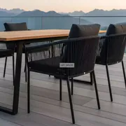 Аренда Комплект мебели натуральный черный тик алюминий веревка Nora Avesta в Golden Tulip Rosa Khutor — ART SPACE