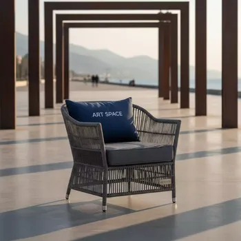 Аренда Кресло плетеное Maribela с подушками на Имеретинской набережной — ART SPACE