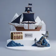 Аренда Фотозона пиратская на детский праздник на курорте «Газпром» (Альпика) — ART SPACE