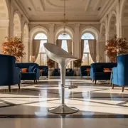 Аренда Барный стул серебряный пластиковый Bombo в City Park Hotel Sochi — ART SPACE