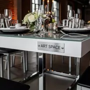 Аренда Фуршетный стол X Loft White Glass в Green Flow Hotel — ART SPACE