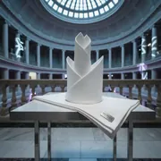 Аренда Салфетка бархатная матовая Ларго белая в Зимнем театре — ART SPACE