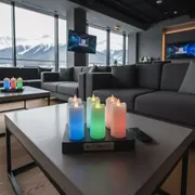 Аренда Свечи LED разноцветные с пультом белые высота 10 см в Radisson Hotel Rosa Khutor — ART SPACE