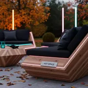 Аренда Комплект деревянной садовой мебели Talara lounge 2 на вилле «Анна» — ART SPACE