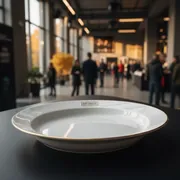 Аренда Блюдо Беладонна овальное белое с золотой каймой 30,5х17х2,5 см в Karat Resort — ART SPACE