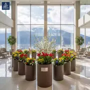 Аренда Кашпо для цветов Prosperplast Tubus 12 л мокко в Rixos Krasnaya Polyana — ART SPACE