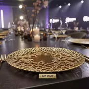 Аренда Тарелка Коралл золото в ресторане «Магадан» — ART SPACE
