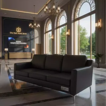 Аренда Диван hi tech трехместный черный в City Park Hotel Sochi — ART SPACE