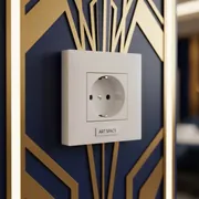 Аренда Розетка с заземлением без рамки белая Schneider Electric Атлас Дизайн в гранд-отеле «Жемчужина» — ART SPACE