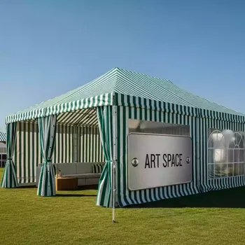 Аренда Шатер AFM 1015A зелено белый 3х6 в санатории «Сочи» — ART SPACE