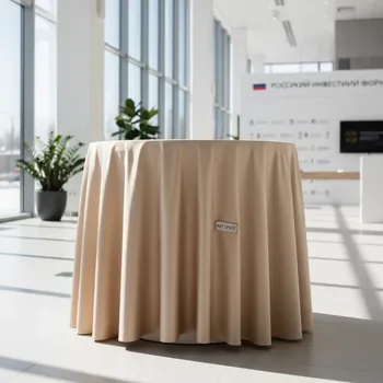 Аренда Скатерть для торта цвет шампань 2,6 м в Delta Sirius — ART SPACE