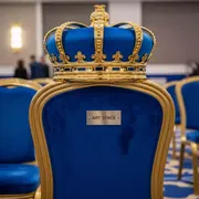 Аренда Стул Хит каркас золотой синяя корона в отеле Hyatt Regency Sochi — ART SPACE