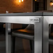 Аренда Фуршетный стол X Loft Silver Black серебристый в ресторане «La Terrazza» — ART SPACE