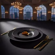 Аренда Тарелка черная Тебальди набор из 2 в Radisson Blu Resort & Congress Centre — ART SPACE