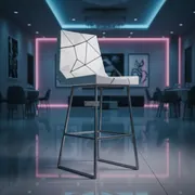 Аренда Стул барный белый Crack в банкетном зале «Дельфин» — ART SPACE