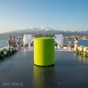Пуфы мягкие, САЛАТОВЫЙ цвет, велюр