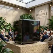 Аренда черного ретро-холодильника в Сочи от ART SPACE