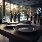 Аренда Тарелки ТЕБАЛЬДИ черные набор из 2 в Karat Resort — ART SPACE
