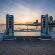 Аренда Сцена 6х4 м с порталами на VIP теплоходе (Морпорт Сочи) — ART SPACE