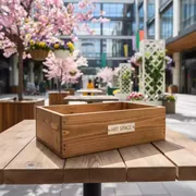 Аренда Ящик деревянный коричневый 10х10х25 см в Courtyard by Marriott Sochi — ART SPACE