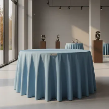 Аренда Скатерть круглая голубая в ресторане «Sanremo» — ART SPACE