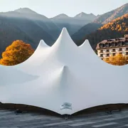 Аренда Тент Кайт 12х12 белый в Radisson Hotel Rosa Khutor — ART SPACE