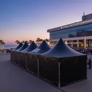 Аренда Пагода черная с мягкими стенками 5х15 в конгресс-холле отеля Жемчужина — ART SPACE