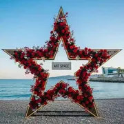 Аренда Фотозона "Звезда из цветов" на пляже «Маяк» — ART SPACE