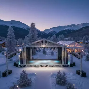 Аренда Сцена односкатная 10х8 металлик в Green Flow Hotel — ART SPACE