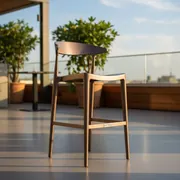 Аренда Стул барный со спинкой бронза Tolix в ресторане «La Terrazza» — ART SPACE