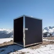 Аренда Шатер мобильный трансформер черный 3х3 на площадке Rosa Peak (2320м) — ART SPACE