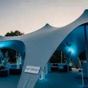 Аренда Тент стрейч натяжной 8х10 м в усадьбе Голицына — ART SPACE