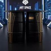 Аренда Стол бочка двойной черный в ОКЦ «Галактика» — ART SPACE
