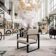 Аренда Кресла Crater бежево черное в Radisson Blu Resort & Congress Centre — ART SPACE