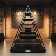 Аренда Подставка фуршетная Пирамида Black Zeiher 8 уровней в Omega Sirius — ART SPACE