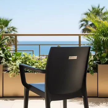 Аренда Кресло пластиковое черное Portofino в Swissôtel Resort Sochi Kamelia — ART SPACE