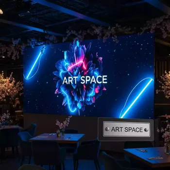 Аренда Экран светодиодный LED 2,5х1,5 м в ресторане «Баран-Рапан» — ART SPACE