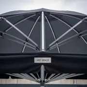 Аренда Зонт профессиональный двухкупольный Alu Double Dark 3х6 м с воланом в Courtyard by Marriott Sochi — ART SPACE