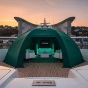 Аренда Шатер садовый AFM 1048H Green 2х2х2 на VIP теплоходе (Морпорт Сочи) — ART SPACE